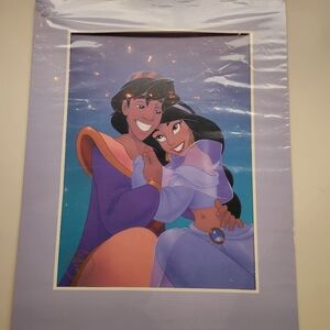 Lithograph disney Aladdin and Jasmine 1993